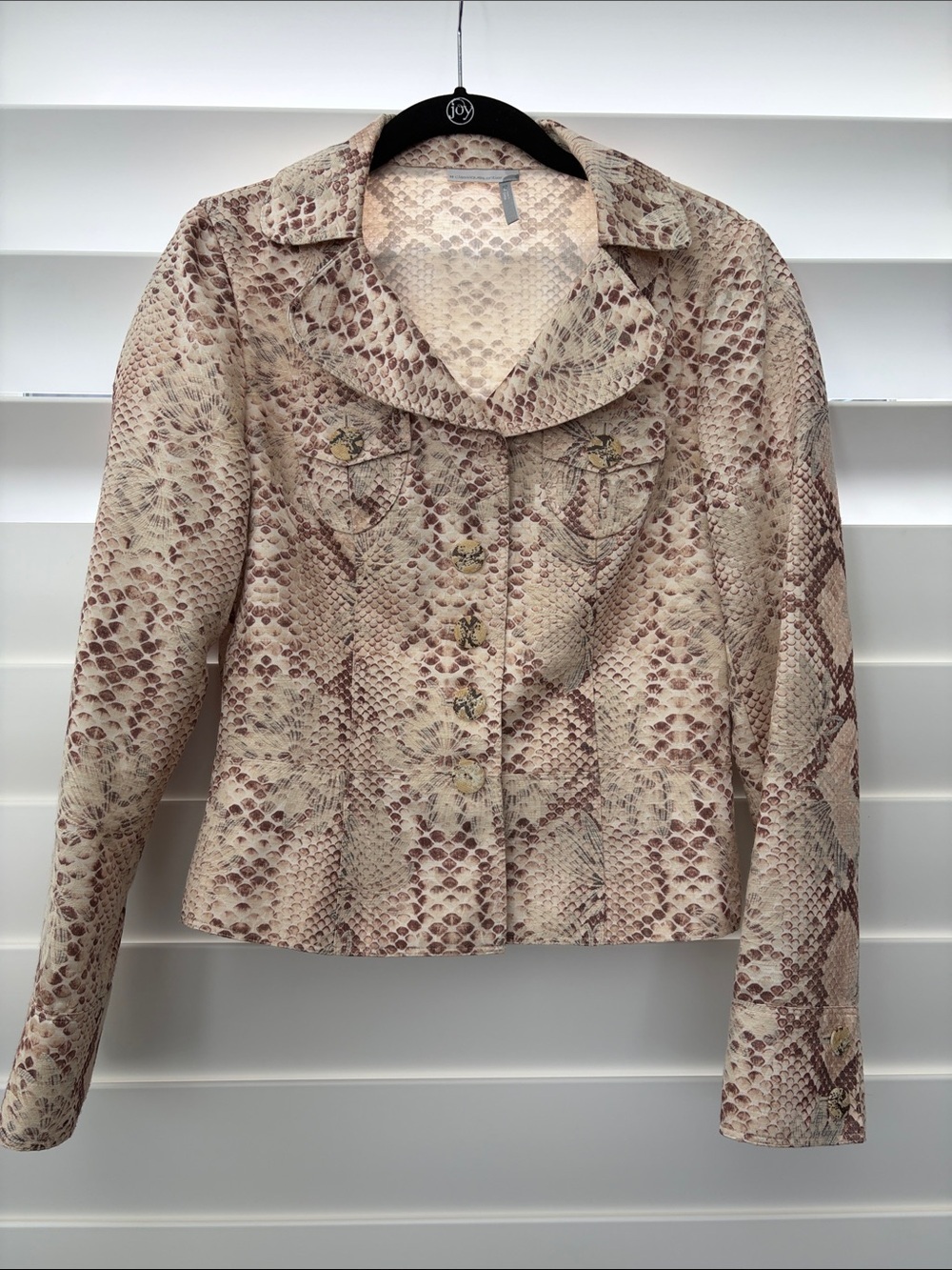 Nordstrom Y2K Snake-Print Button-Up Jacket